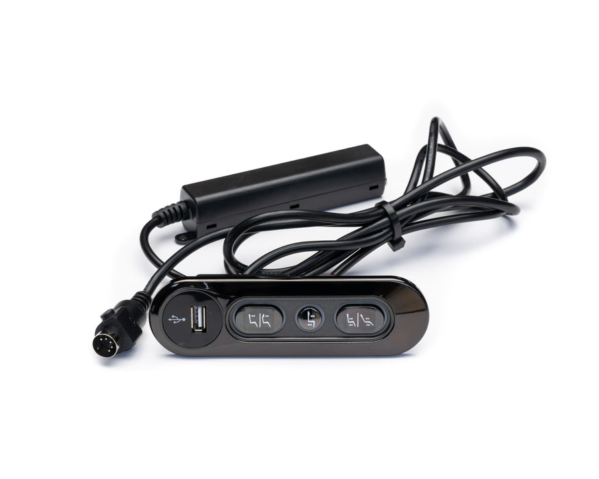 KAIDI Modelo: KDH127-036 Interruptor, controlador manual, 5 botones con USB - Pieza de repuesto para sillón reclinable eléctrico