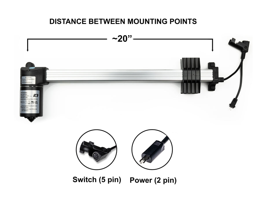 KAIDI - Motor Replacement Model: KDPT007-65-1 Linear Actuator for Sofa, Recliner, Lift Chair, Couch, Massage, Seat, Bed