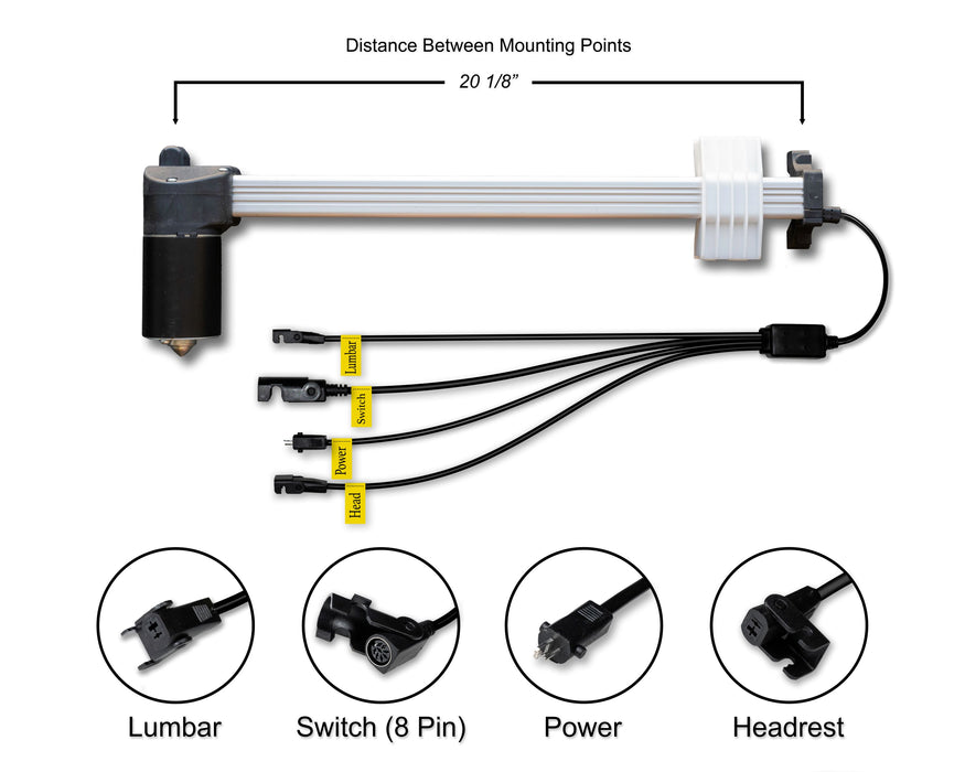 KAIDI - Motor Replacement Model: KDPT007-99 Linear Actuator for Sofa, Recliner, Lift Chair, Couch, Massage, Seat, Bed