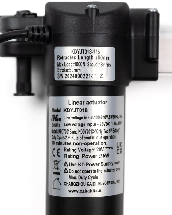 KAIDI - Motor Replacement Model: KDYJT018-145 Linear Actuator for Sofa, Recliner, Lift Chair, Couch, Massage, Seat, Bed