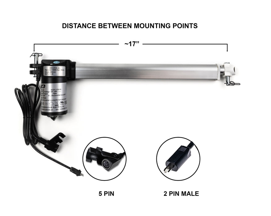 KAIDI - Motor Replacement Model: KDYJT018-425 Linear Actuator for Sofa, Recliner, Lift Chair, Couch, Massage, Seat, Bed