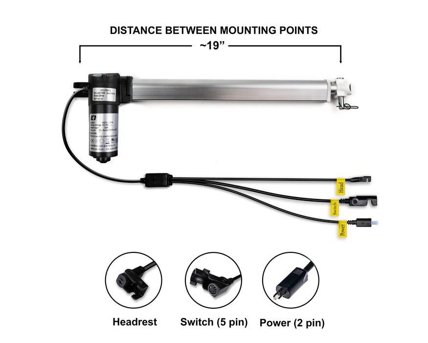 KAIDI - Motor Replacement Model: KDYJT018-76 Actuator for Sofa, Recliner, Lift Chair, Couch, Massage, Seat, Bed