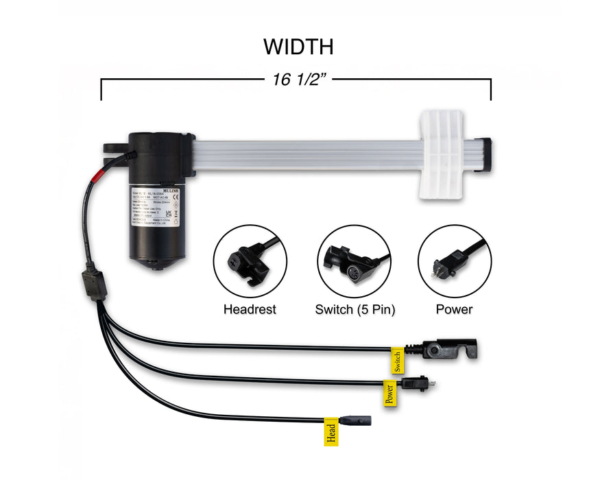 MULIN ELECTRIC - Motor Replacement Model: ML18-006A Linear Actuator for Sofa, Recliner, Lift Chair, Couch, Massage, Seat, Bed