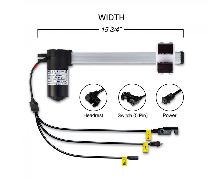 MULIN ELECTRIC - Motor Replacement Model: ML18-026 Linear Actuator for Sofa, Recliner, Lift Chair, Couch, Massage, Seat, Bed