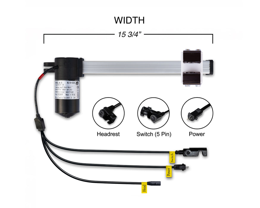 MULIN ELECTRIC - Motor Replacement Model: ML18-033A Linear Actuator for Sofa, Recliner, Lift Chair, Couch, Massage, Seat, Bed