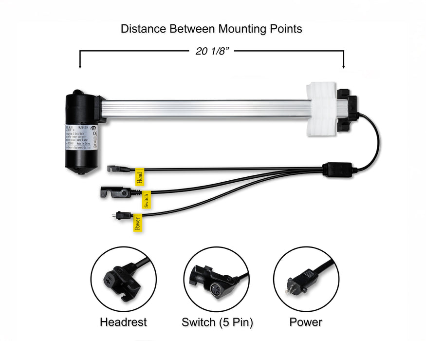 MULIN ELECTRIC - Motor Replacement Model: ML18-214 Linear Actuator for Sofa, Recliner, Lift Chair, Couch, Massage, Seat, Bed