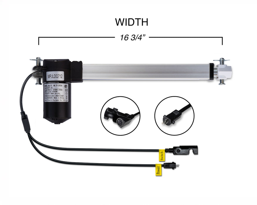 MULIN ELECTRIC - Motor Replacement Model: ML19-095A Linear Actuator for Sofa, Recliner, Lift Chair, Couch, Massage, Seat, Bed