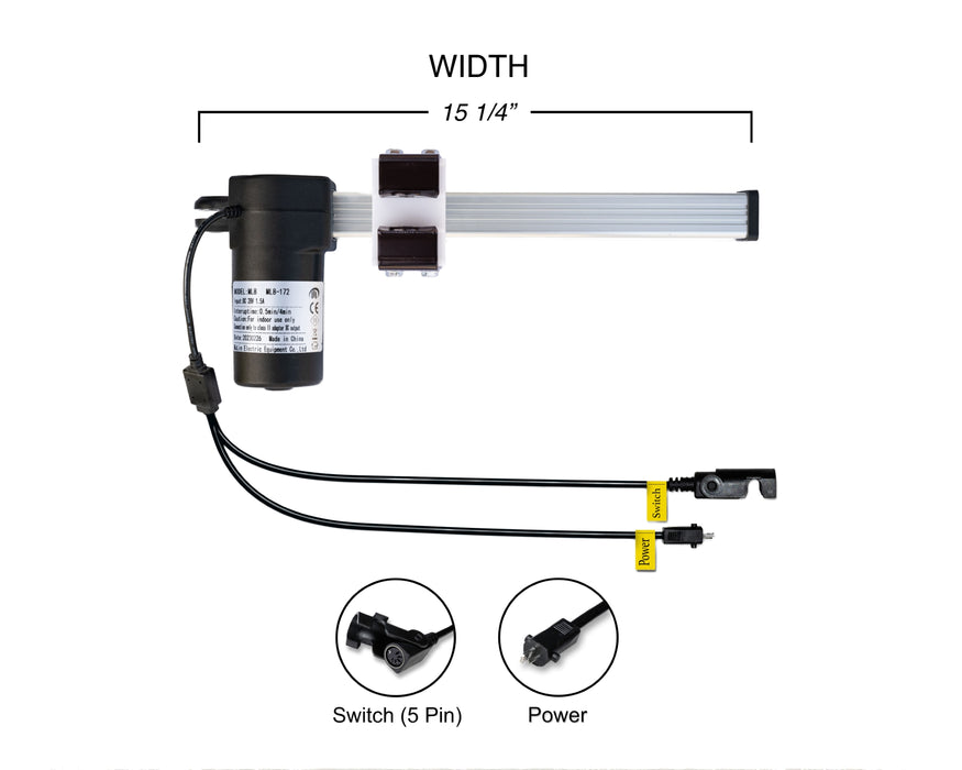 MULIN ELECTRIC - Motor Replacement Model: ML8-172 Linear Actuator for Sofa, Recliner, Lift Chair, Couch, Massage, Seat, Bed