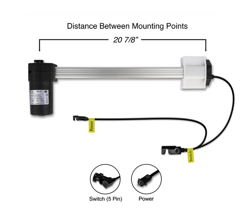 MULIN ELECTRIC - Motor Replacement Model: ML19-107 Linear Actuator for Sofa, Recliner, Lift Chair, Couch, Massage, Seat, Bed