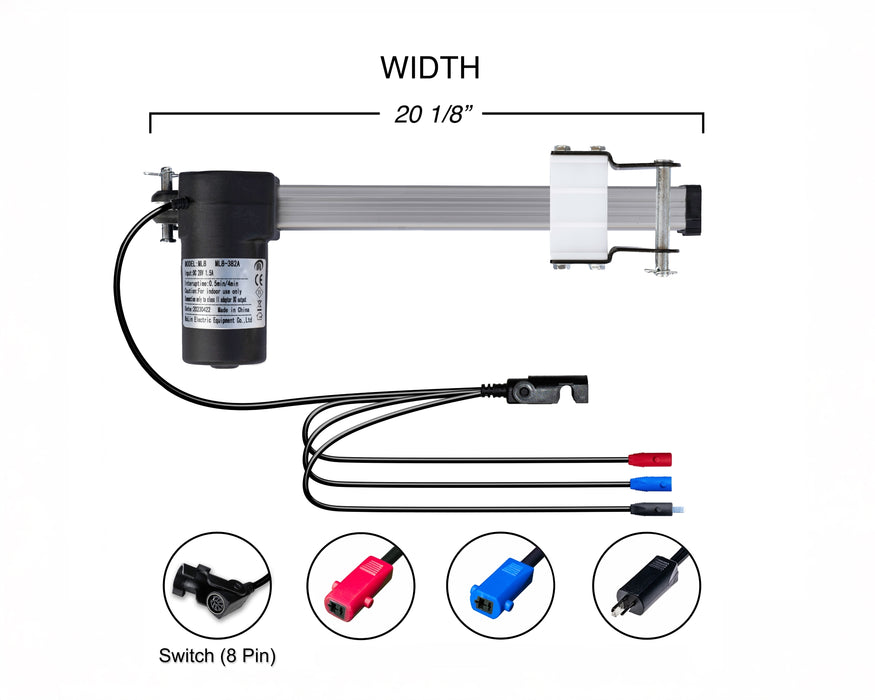 MULIN ELECTRIC - Motor Replacement Model: ML8-382A Linear Actuator for Sofa, Recliner, Lift Chair, Couch, Massage, Seat, Bed