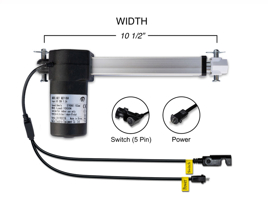MULIN ELECTRIC - Motor Replacement Model: ML9-084 Linear Actuator for Sofa, Recliner, Lift Chair, Couch, Massage, Seat, Bed