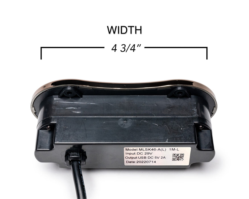 MULIN ELECTRIC Modelo: MLSK46-A (L) Interruptor, controlador manual, 6 botones (1,5 m de largo), con USB - Pieza de repuesto para sillón reclinable eléctrico
