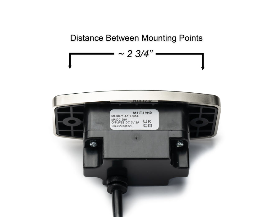 MULIN Modelo: MLSK71-A1 Interruptor, controlador manual (1,5 m de largo), 2 botones con USB - Pieza de repuesto para sillón reclinable eléctrico