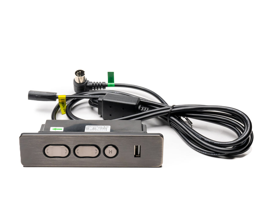 Modelo RMT: R22231010050 Interruptor, controlador manual, 5 botones, USB - Pieza de repuesto para sillón reclinable eléctrico - Igual que RMT 223300047 y CNDOER DL-091-D2-01