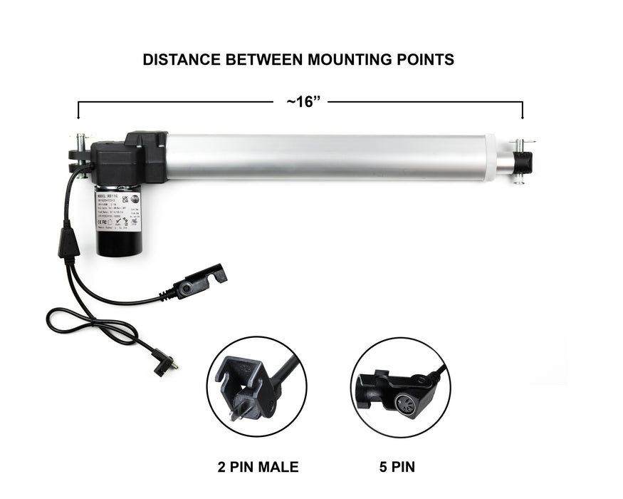 RMT - Motor Replacement Model: R811G32412243 Linear Actuator for Sofa, Recliner, Lift Chair, Couch, Massage, Seat, Bed