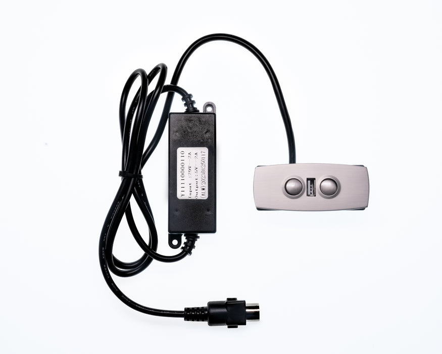 CENRO Model: Y11110000110 Switch, Hand Controller, 2 Buttons, with USB - Replacement Part for Electric Recliner